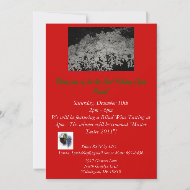 Holiday Open House Invitation (Front)