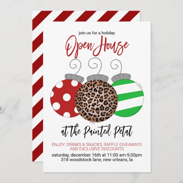 Holiday Open House Invitation (Front/Back)
