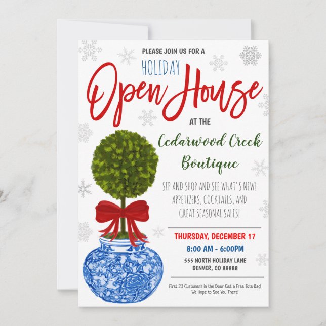 Holiday Open House Invitation (Front)