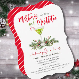 Holiday Open House Martini Festive Drinks Invitation