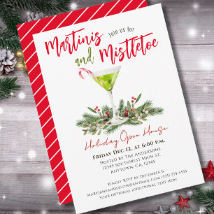 Holiday Open House Martini Festive Drinks Invitation