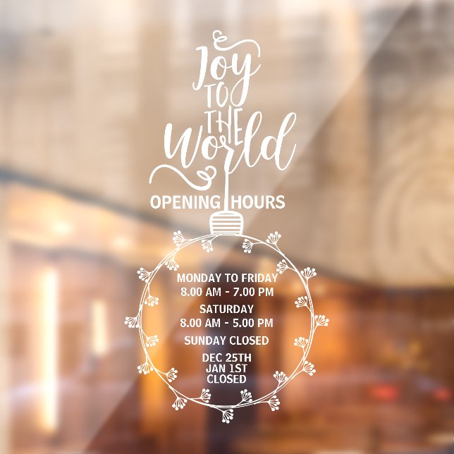 Holiday Opening Hours Sign, Christmas (Sheet 2)