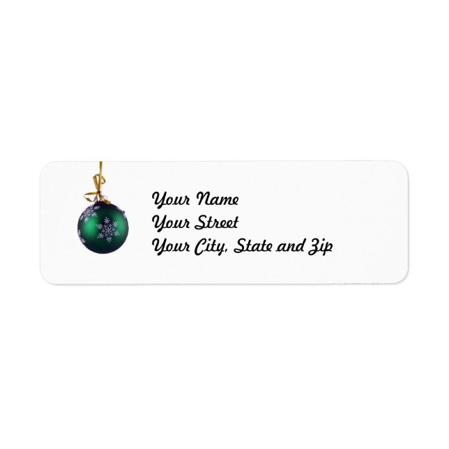 Holiday Ornament Address Label Return Address Label (Front)