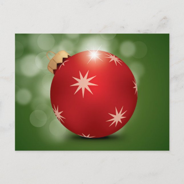 Holiday Ornament; Blank Postcard (Front)