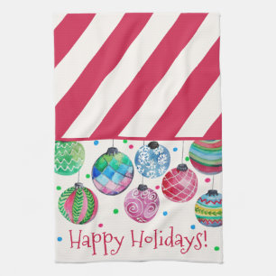 Holiday Ornament Christmas Tea Towel