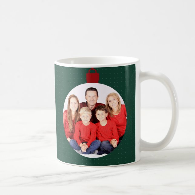 Holiday Ornament Family Photo Year Coffee Mug (Right)