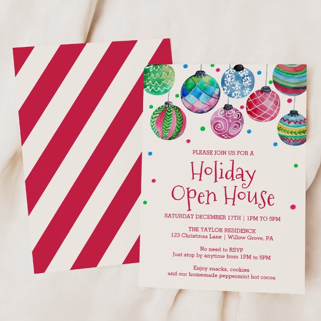 Holiday Ornament Holiday Open House Invitation (Creator Uploaded)
