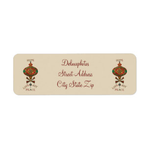 Holiday Ornament Return Address Label