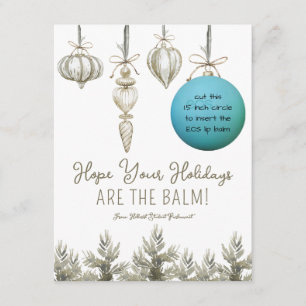 Holiday Ornaments EOS Lip Balm Gift Enclosure Card