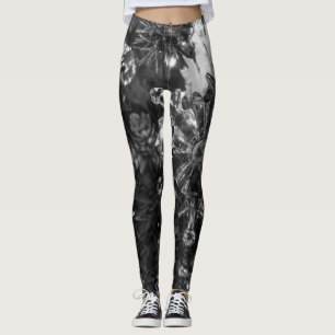 Holiday Ornaments Grayscale Leggings