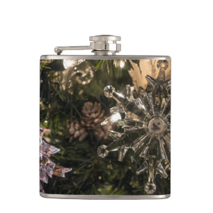 Holiday Ornaments Hip Flask