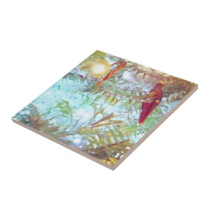 Holiday Ornaments in the Light Ceramic Tile
