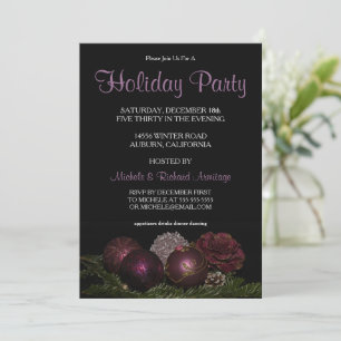 Holiday Ornaments Party Invitation
