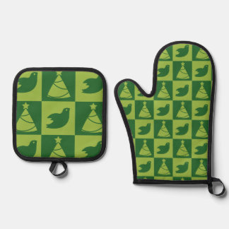Holiday Oven Mitt & Pot Holder Set