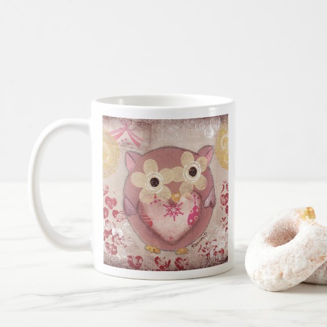 Holiday Owl Coffee Mug (With Donut)