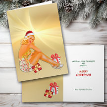 Holiday Package Retro Pinup Girl Christmas