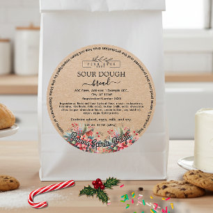 Holiday packaging cottage law food label with logo