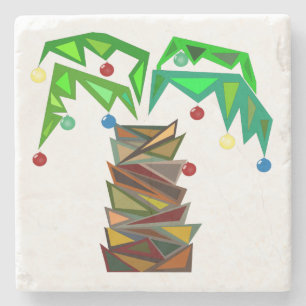 Holiday Palm Stone Coaster