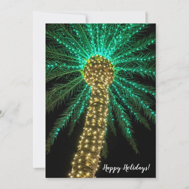 Holiday Palm Tree Holiday Card (Front)