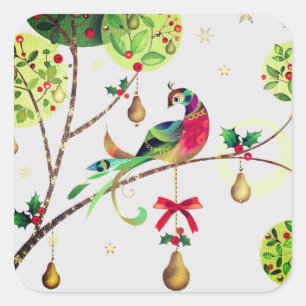 Holiday Partridge Stickers