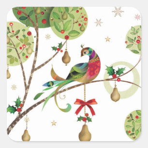 Holiday Partridge Stickers