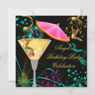 Holiday Party Colourful Cocktail Invitation