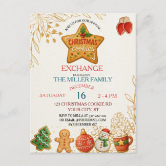 Holiday Party Cookies Exchange  Postcard