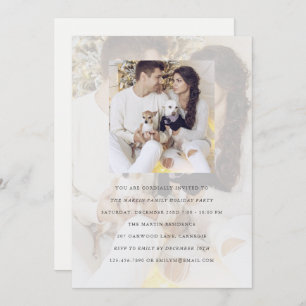 Holiday Party Double Photo Invitation with Overlay