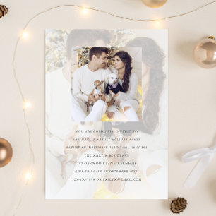 Holiday Party Double Photo Invitation with Overlay