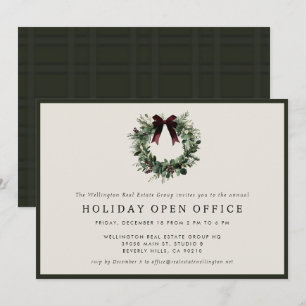 Holiday Party Festive Corporate Business Christmas Invitation