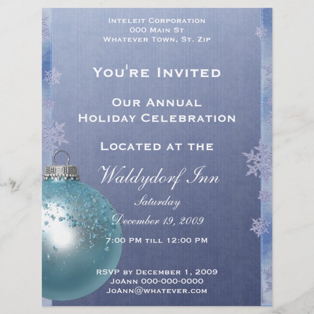 Holiday Party Flyer (Front)