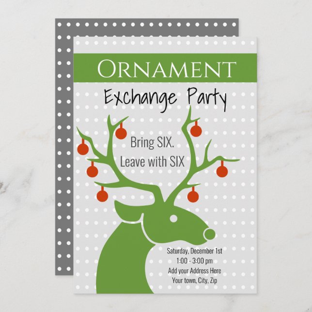 Holiday Party Ideas | Work Holiday Party Invitation (Front/Back)