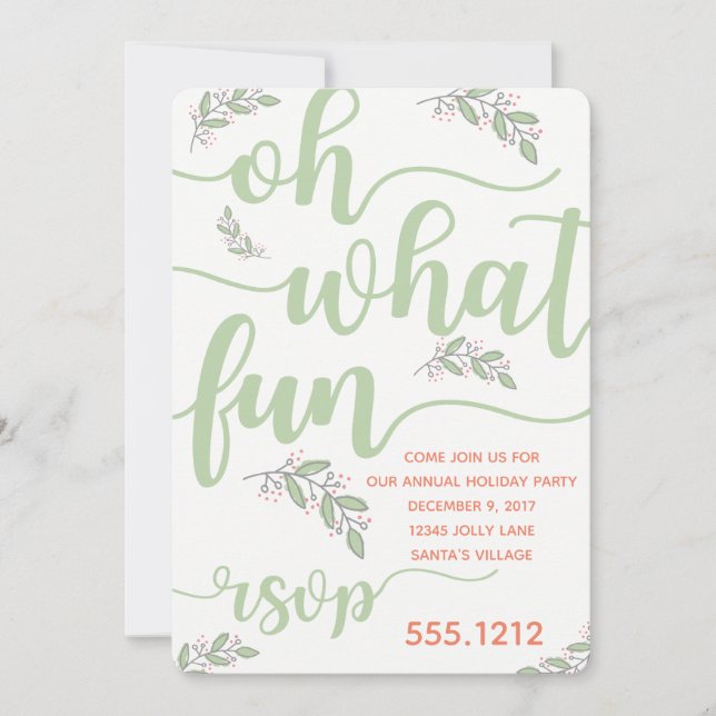 HOLIDAY PARTY INVITATION (Front)