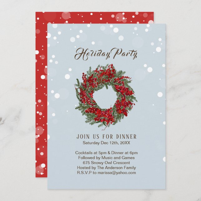 Holiday Party Invitation (Front/Back)
