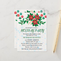 Holiday Party Invitation Card