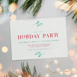 Holiday Party Invitation Christmas Party Invite
