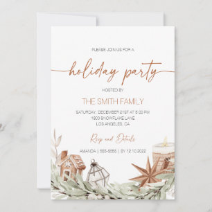 Holiday Party Invitation, Holiday Dinner  Invitati