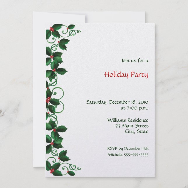 Holiday Party Invitations (Front)