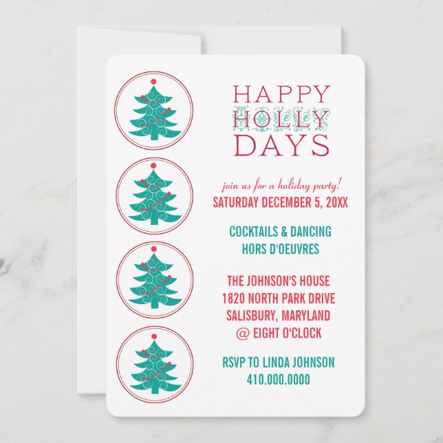 Holiday Party Invitations (Front)