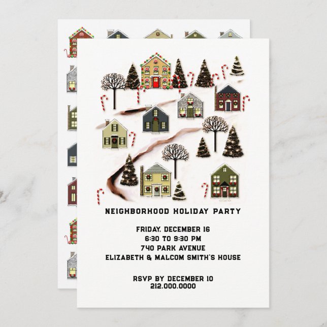 Holiday Party Invitations (Front/Back)