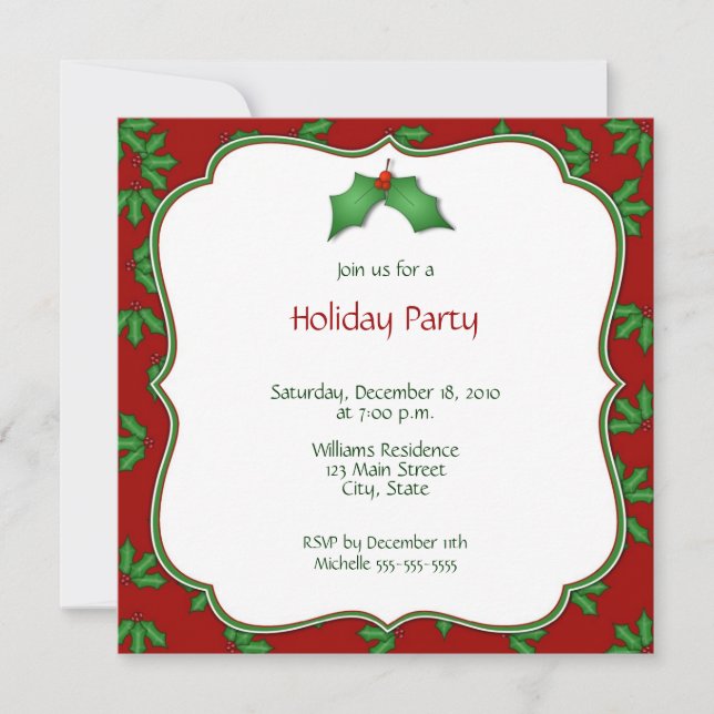 Holiday Party Invitations (Front)
