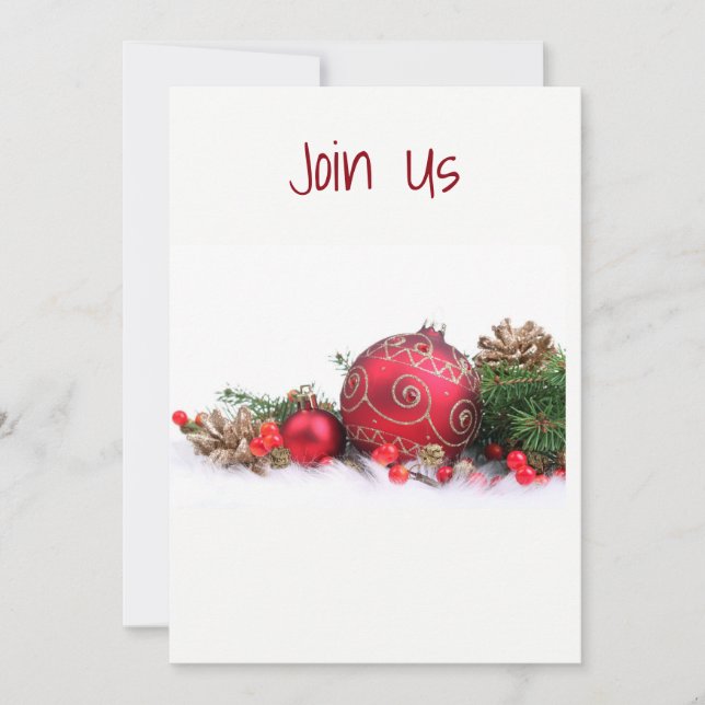 ***HOLIDAY PARTY*** INVITATIONS for CHRISTMAS (Front)