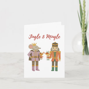 Holiday Party Jingle and Mingle Nutcracker Card