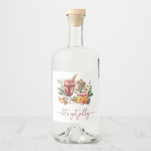 Holiday Party Liquor Bottle Label (Front)