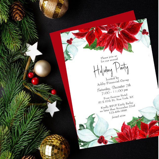 Holiday Party Modern Corporate Christmas Party Invitation (Creator Uploaded)
