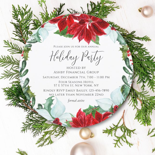 Holiday Party Modern Corporate Christmas Party Invitation (Creator Uploaded)