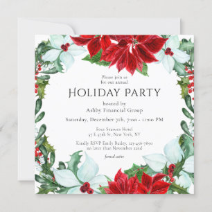 Holiday Party Modern Corporate Christmas Party Invitation