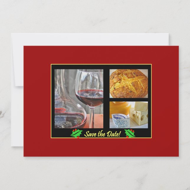 Holiday party Save-the-Date Invitation (Front)