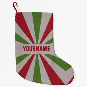 Holiday Pattern custom name Christmas stocking