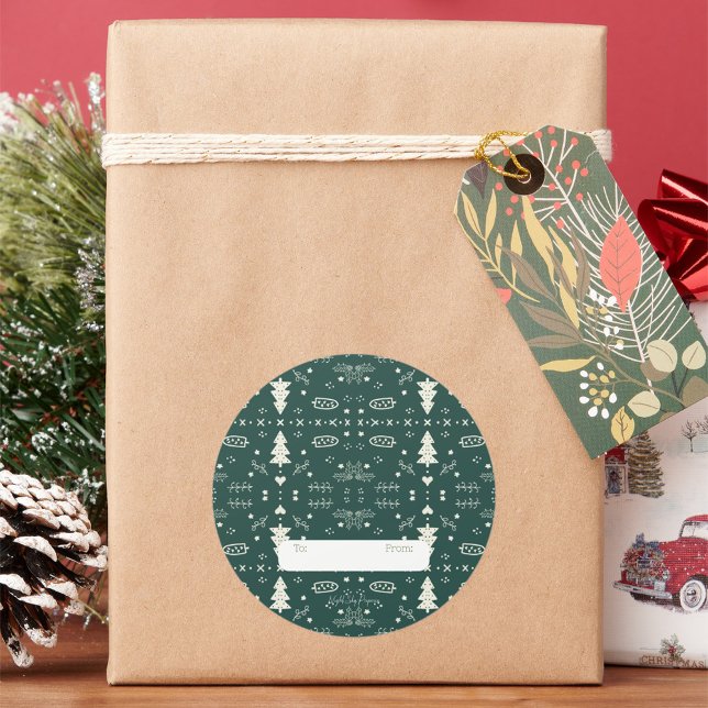 Holiday Pattern Sticker - Green - Set of 6 (Creator Uploaded)